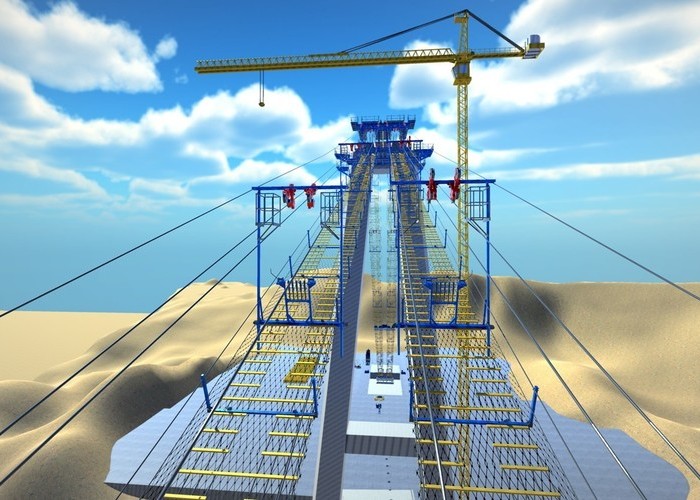 Namhae 2nd Bridge BIM and virtual construction system building(pylons and cabling)