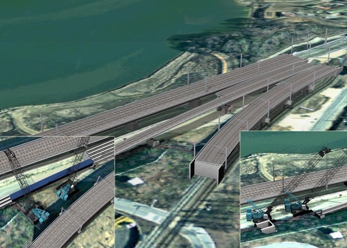 BIM & Virtual Construction on Test Track Project / 철도종합시험선로 건설공사 기본설계용역/BIM시뮬레이션을 통한 3차원 장비운영 계획 검토