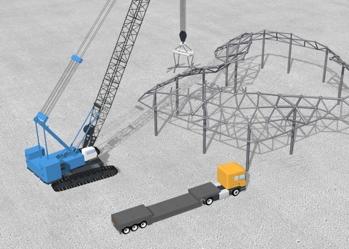 Development of 3D BIM Library for Free-from Roof System, and Construction Simulation