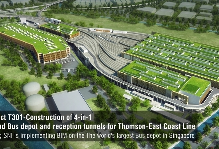 Contract T301-Construction of 4-in-1 rail and bus depot and reception tunnels for Thomson-East Coast