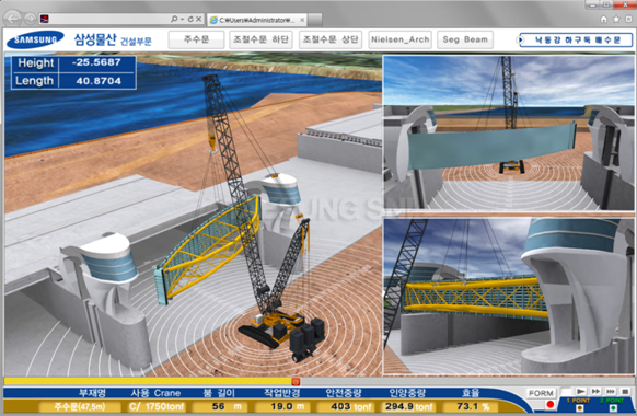 Virtual Construction, Nakdong River See Dike Sluice